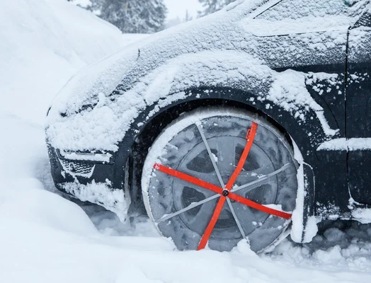 cadenas tela nieve